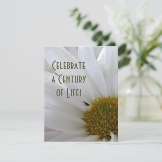 100e verjaardag van de viering van de dag-Daisy cl Kaart (Staand voorkant)