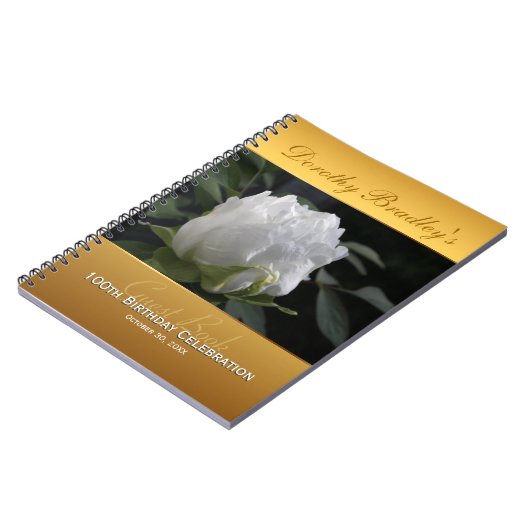 100e verjaardag van de viering van de Peony - aang Notitieboek (Linkerzijde)