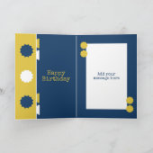 100e verjaardag van goud en marine kaart (Binnen)