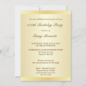 100e verjaardag van het Gold Damask Monogram Kaart (Achterkant)