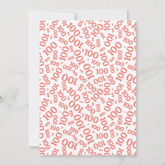 100e verjaardag van het Koraal/het Witte Patroon v Kaart (Achterkant)