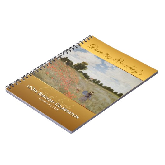 100e verjaardag van het Monet Guest Book Notitieboek (Linkerzijde)