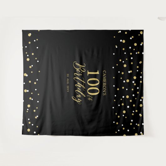 100e verjaardag van Hundred Gold en Black Wandkleed (Voorkant (horizontaal))