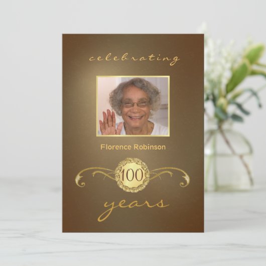 100e verjaardag van uitnodigingen van de partij -  (Staand voorkant)