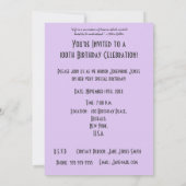 100e verjaardag viering-Paarse Clematis/ras Kaart (Achterkant)