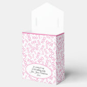 100e verjaardag Willekeurig nummer roze/wit Bedankdoosjes (Geopend)