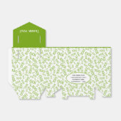 100e verjaardag Willekeurige nummerpatroon groen/w Bedankdoosjes (Uitgevouwen)