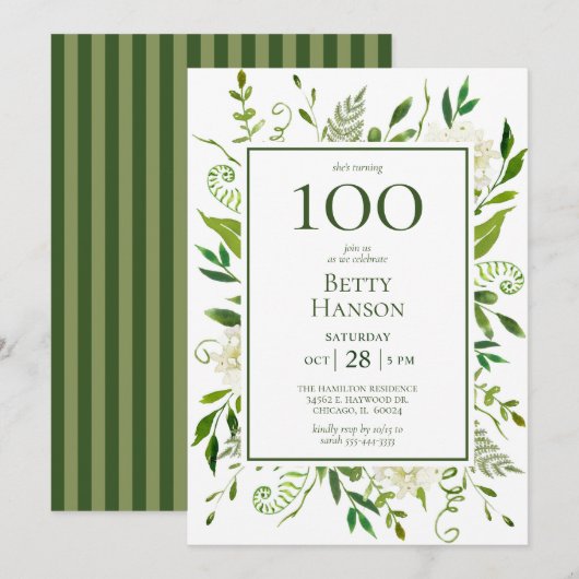 100e verjaardag Witte brandkranen Kaart (Voorkant / Achterkant)