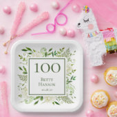 100e verjaardag Witte brandkranen Papieren Bordje (Feest)