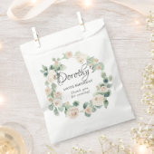 100e verjaardag Witte Rose Floral Eucalyptus Wreat Bedankzakje (Geknipt)