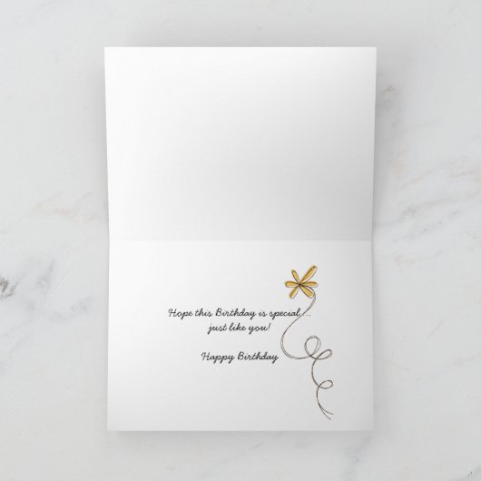 100e verjaardag Zonnebloem Kaart (Binnen)