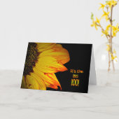 100e verjaardag Zonnebloem Kaart (Gele Bloem)