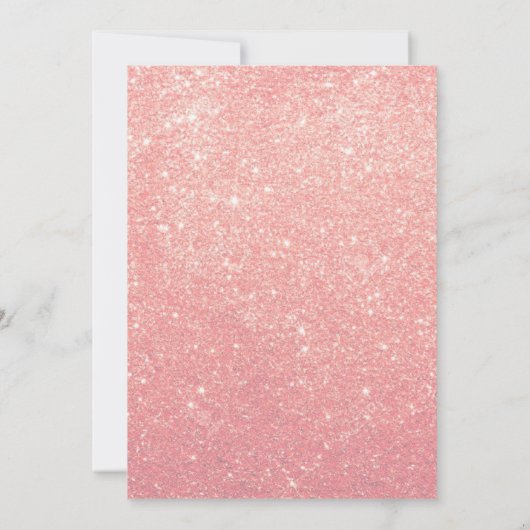 100e verjaardag Zwart en Roze Rose Gold Glitter Kaart (Achterkant)