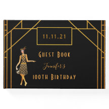 100e verjaardag zwart goud kunstdeco uit 1920