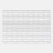 100e verjaardag zwart wit typografie nummers inpakpapier vel (Voorkant 2)