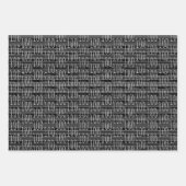 100e verjaardag zwart wit typografie nummers inpakpapier vel (Voorkant)