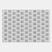 100e verjaardag zwart wit typografie nummers inpakpapier vel (Voorkant 3)