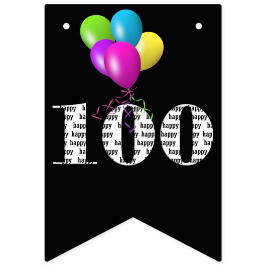 100e verjaardagsballonnen vlaggetjes (Tweede vlag)