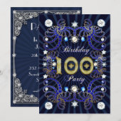 100e verjaardagsfeest met massa's juwelen kaart (Voorkant / Achterkant)