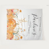 100e verjaardagsfeestje Herfst pompoen Wildflower Wandkleed (Voorkant (horizontaal))