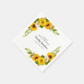 100e verjaardagsfeestje Zonnebloem Daisy Custom Servet (Hoek)