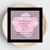 100e Verjaardagsfeestuitnodiging Roos voor 100e Kaart