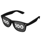 100E VERJAARDAGSFEESTZONNEBRIL RETRO ZONNEBRIL (Gekanteld)