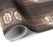 100e verjaardagsjurk licht op steen cadeaupapier (Rol Hoek)