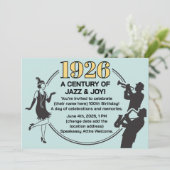 100e Verjaardagskaart 1920s Speakeasy Flapper Kaart (Staand voorkant)