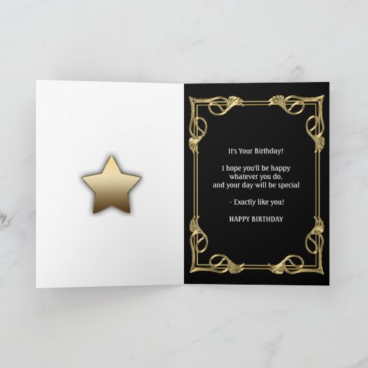 100e verjaardagskaart met goud en bubbels kaart (Binnen)