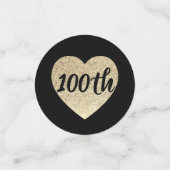 100e verjaardagstafel confetti (Kleine voorkant)