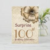 100e ZUIVERE goudbloem Kaart (Staand voorkant)