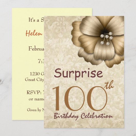 100e ZUIVERE goudbloem Kaart (Voorkant / Achterkant)