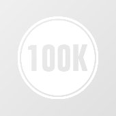 100K Circle Full Marathon Ultramarathon Raamsticker (Vel)