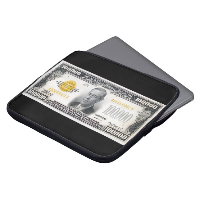 $100k laptop sleeve (Voorkant top)