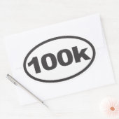 100K ultra ovaal lopende overdrukplaatje Ovale Sticker (Envelop)