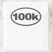 100K ultra ovaal lopende overdrukplaatje Ovale Sticker (Tas)