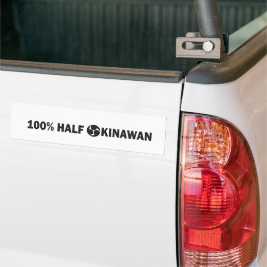 100PercentHalfOkinawan.pdf Bumpersticker (Op Truck)