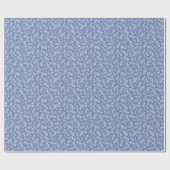 100ste Blauw/Wit Willekeurig Getal Patroon Klein Cadeaupapier (Vlak)