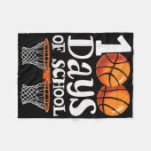 100ste dag basketbal Kinder jongen 100ste dag Fleece Deken (Voorkant (Horizontaal))