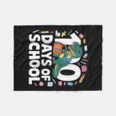 100ste dag Grappige Outfit Leraar & Student 10 Fleece Deken (Voorkant (Horizontaal))
