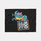 100ste dag Grappige Outfit Leraar &amp; Student 10 Fleece Deken (Voorkant (Horizontaal))