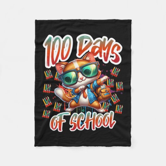 100ste dag Grappige Outfit Leraar & Student 10 Fleece Deken (Voorkant)