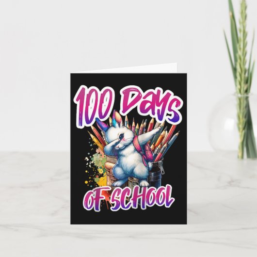 100ste dag Grappige Outfit Leraar & Student 10 Kaart (Voorkant)