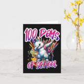 100ste dag Grappige Outfit Leraar & Student 10 Kaart (Gele Bloem)