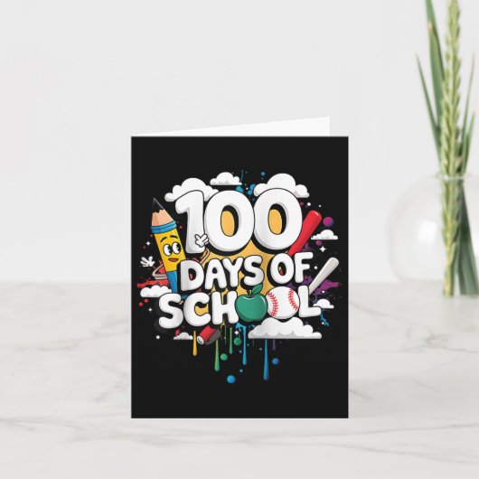 100ste dag Grappige Outfit Leraar &amp; Student 10 Kaart (Voorkant)