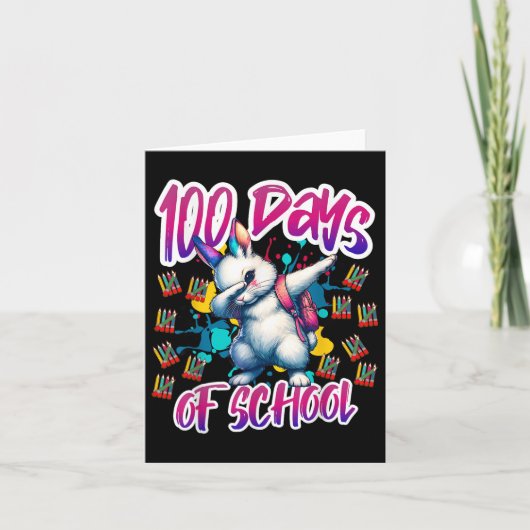 100ste dag Grappige Outfit Leraar & Student 10 Kaart (Voorkant)