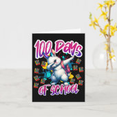 100ste dag Grappige Outfit Leraar & Student 10 Kaart (Gele Bloem)