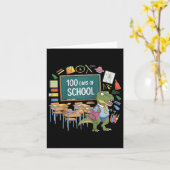 100ste dag Grappige Outfit Leraar &amp; Student 10 Kaart (Gele Bloem)