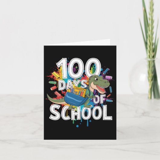 100ste dag Grappige Outfit Leraar &amp; Student 10 Kaart (Voorkant)